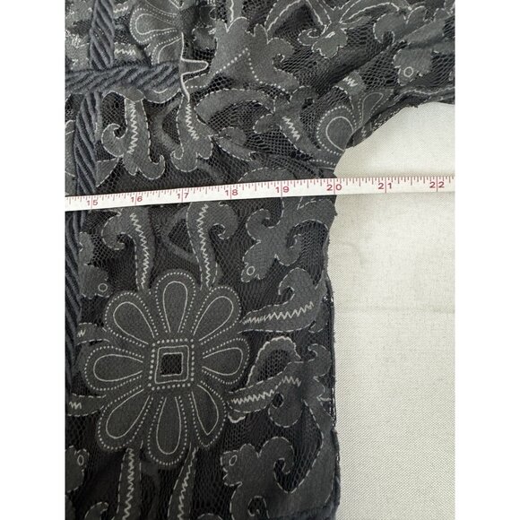 HD Paris Anthro 10 Blouse Montmartre Black Mesh Cutout Whimsigoth Fairy Peplum - Picture 12 of 14